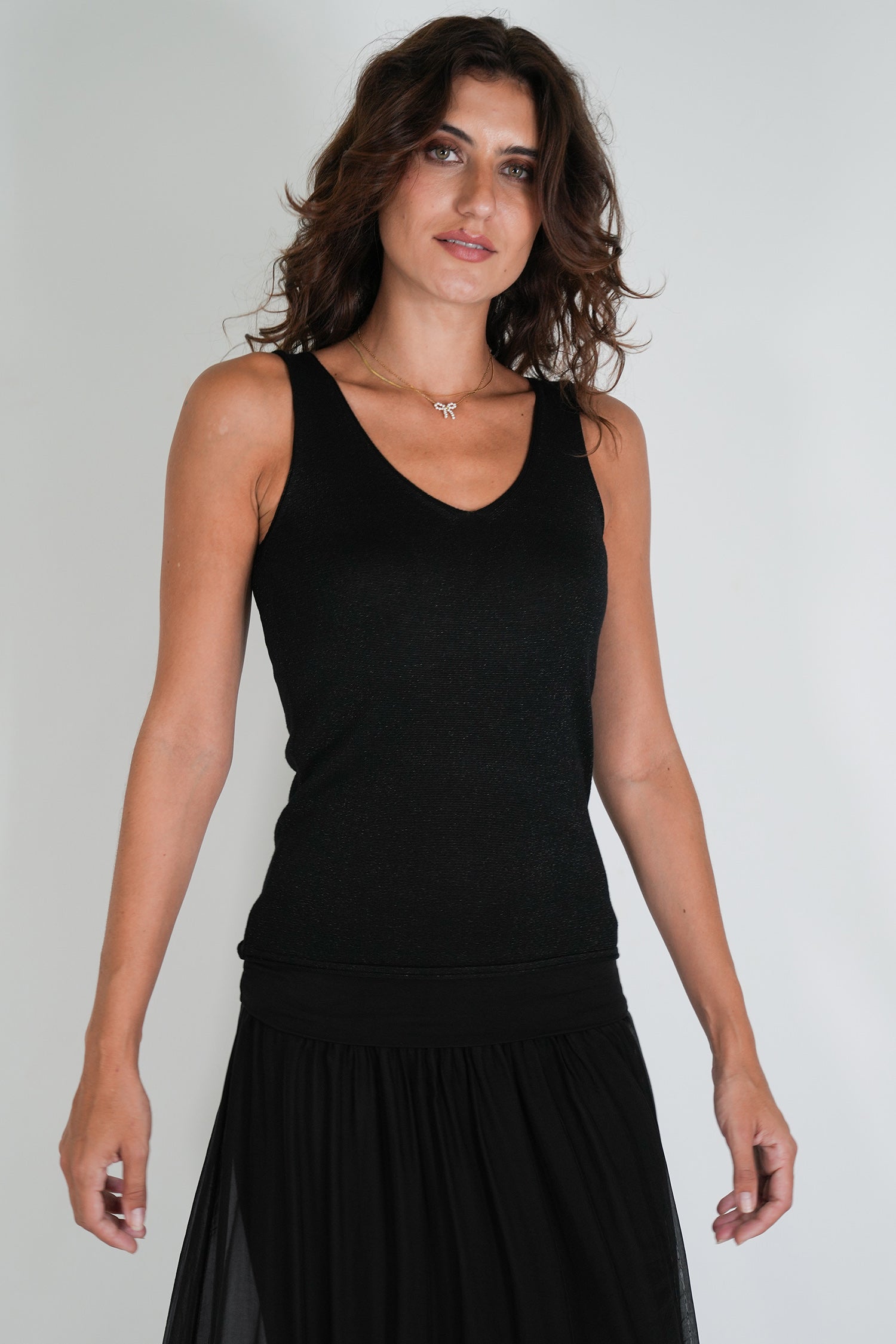 Black Shimmer Vest
