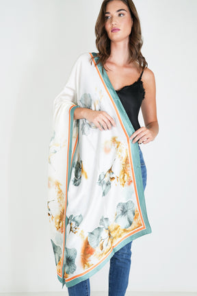 Sage Leaf Silk Scarf