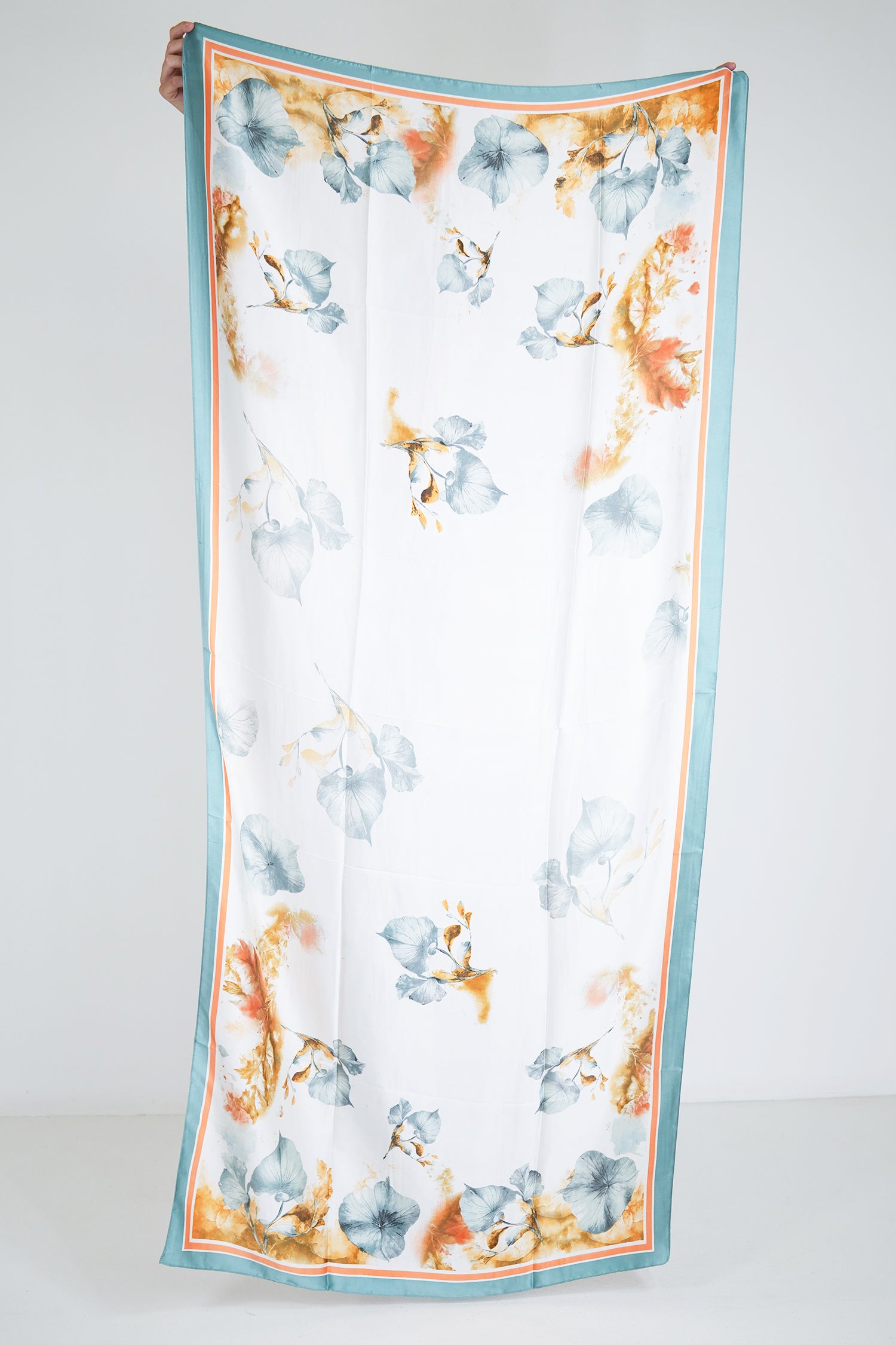 Sage Leaf Silk Scarf