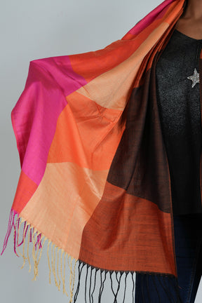 Orange Geometric Scarf