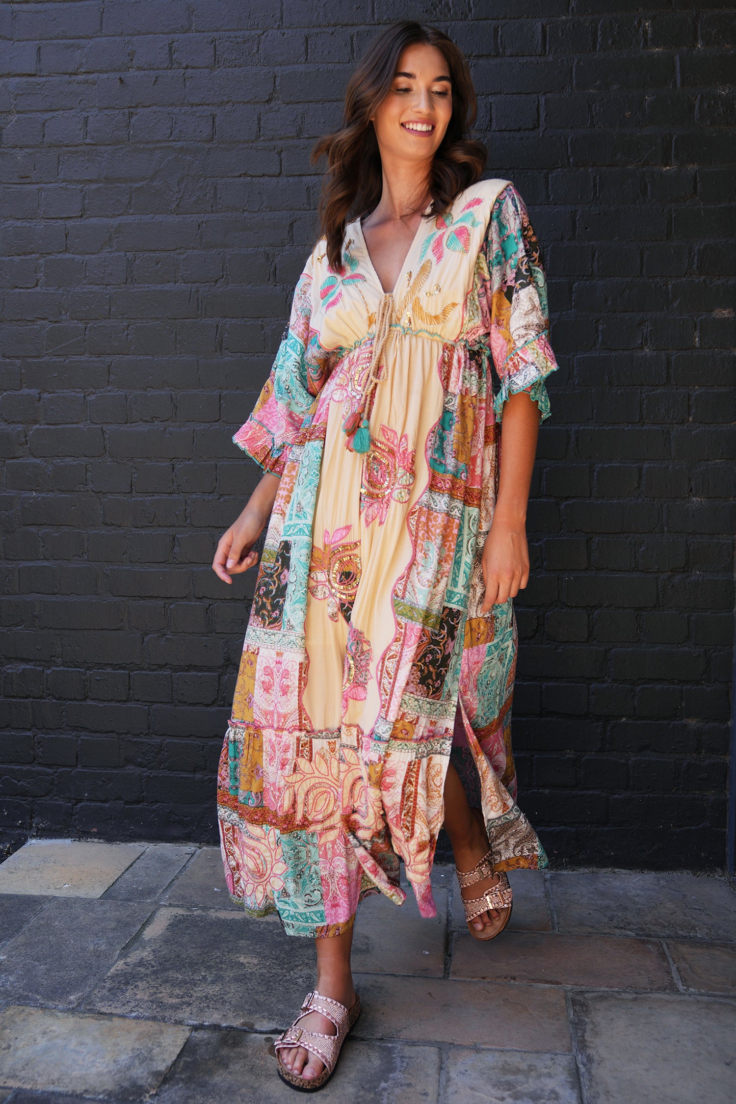 Pink and Blue Shazia Dress