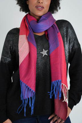 Purple Geometric Scarf