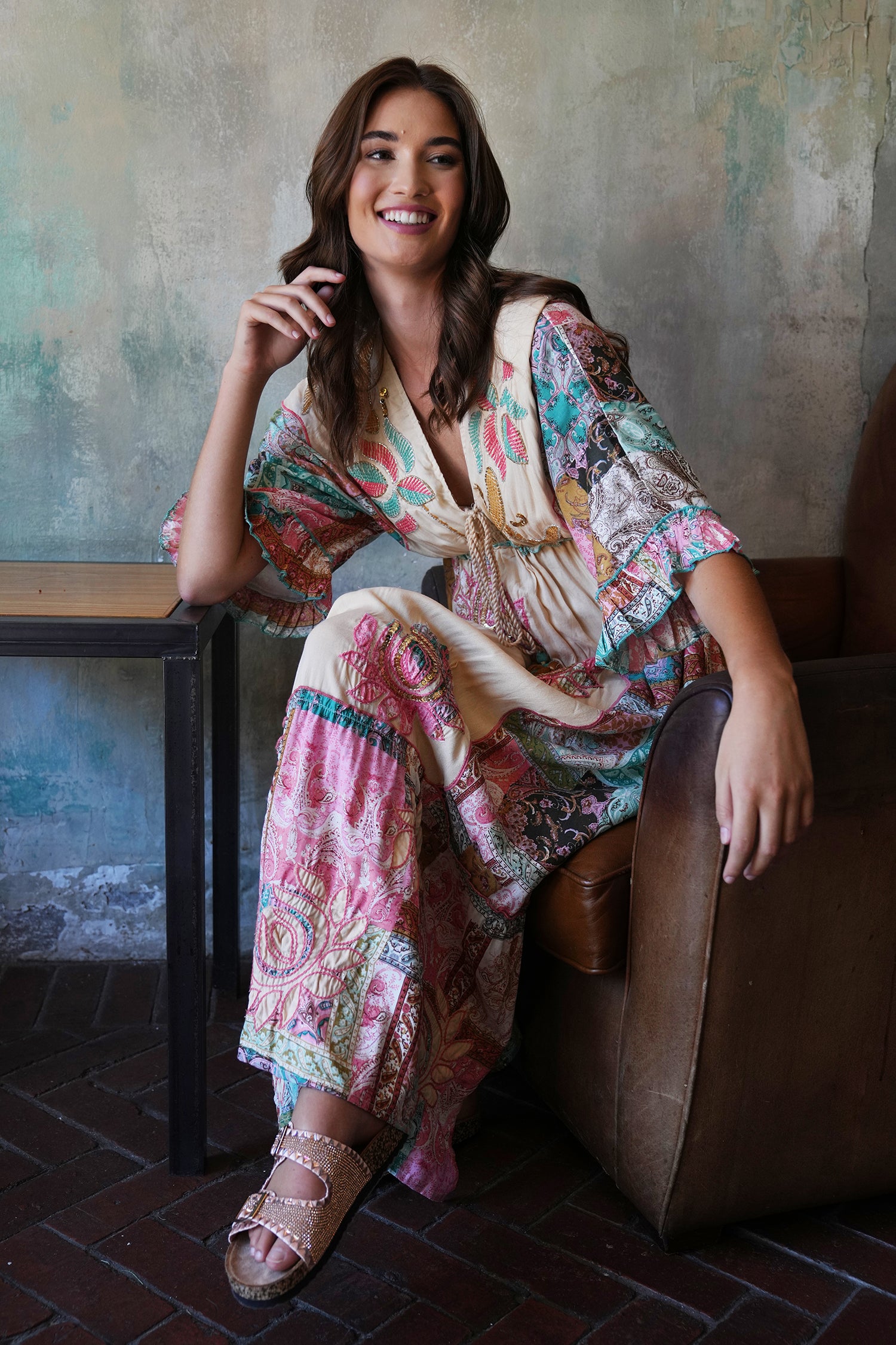 Pink and Blue Shazia Dress