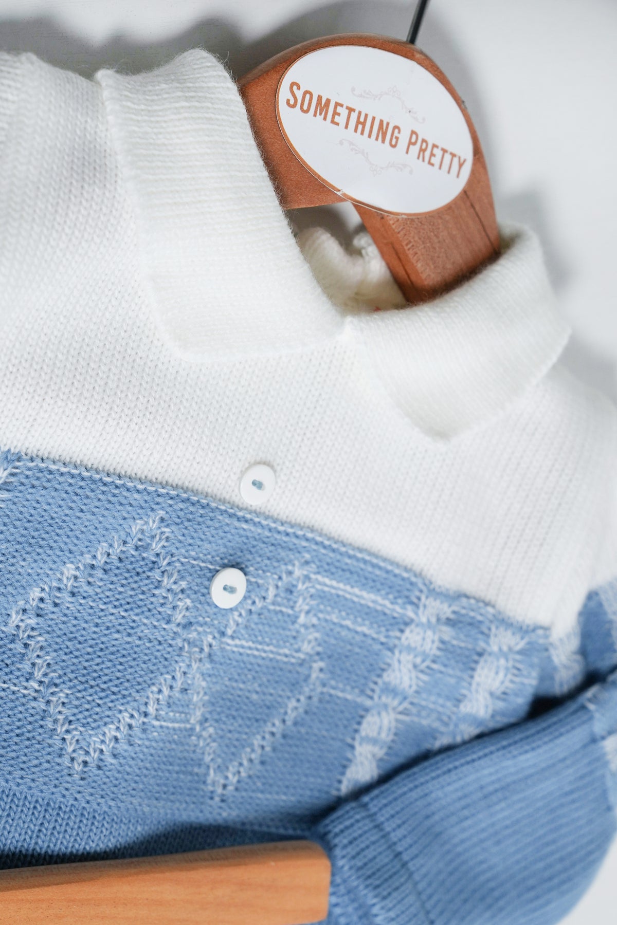Blue and White Jackson Knit Set