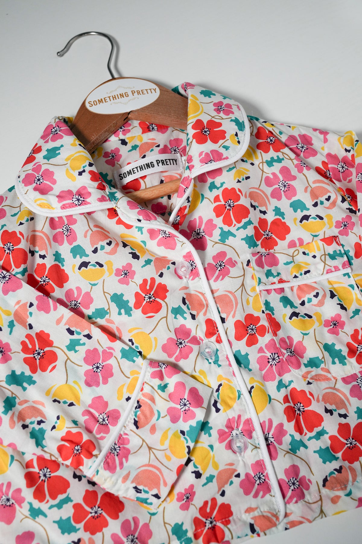 White Liberty Girls Long Set PJ