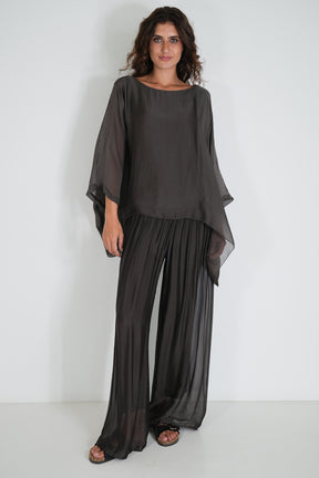 Chocolate Silk Harem Pant