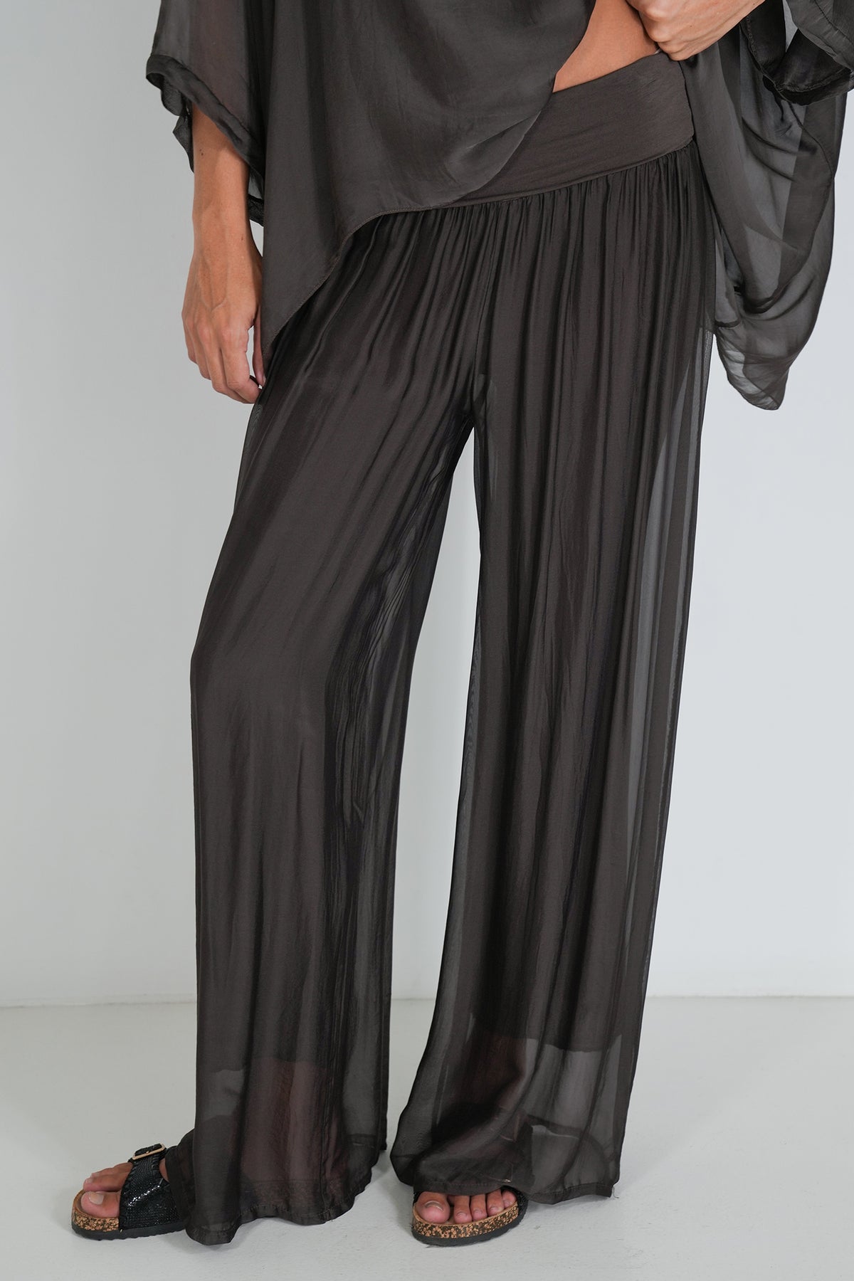 Chocolate Silk Harem Pant