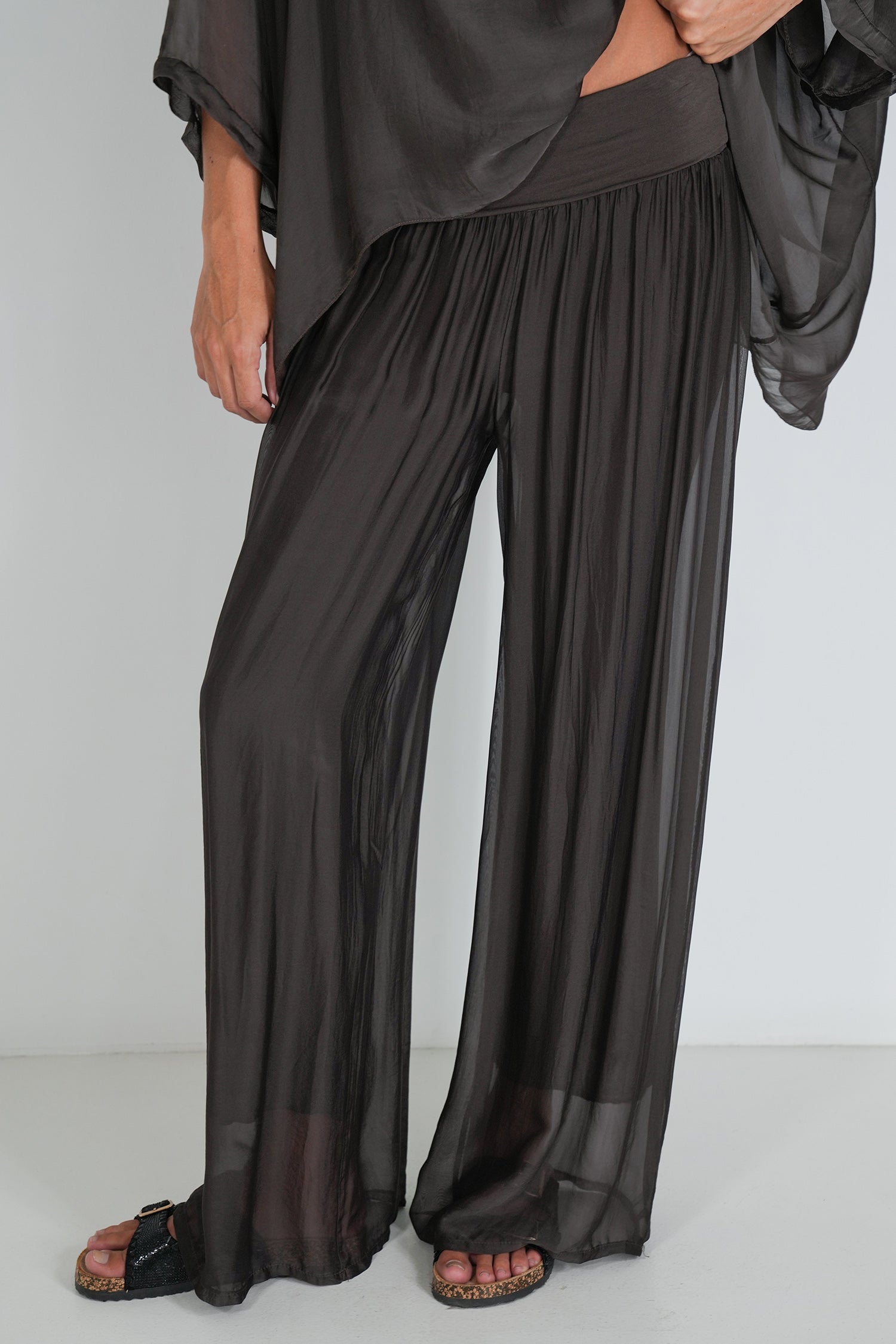 Chocolate Silk Harem Pant