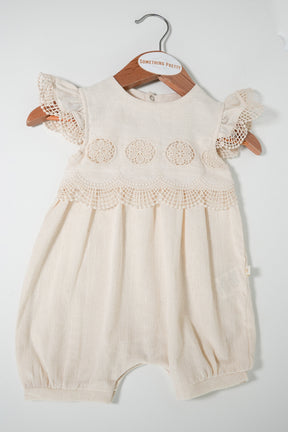 Cream Cotton Ayla Romper