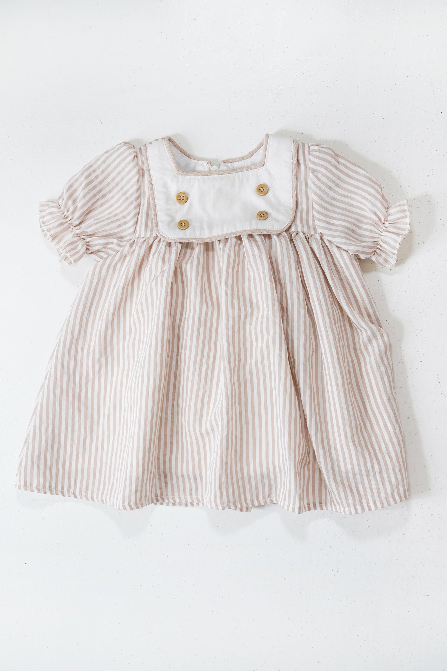 Beige Striped Emily Frock