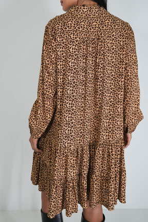 Beige Winter Leopard Tunic