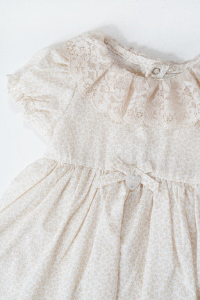 White lace dress on a white background