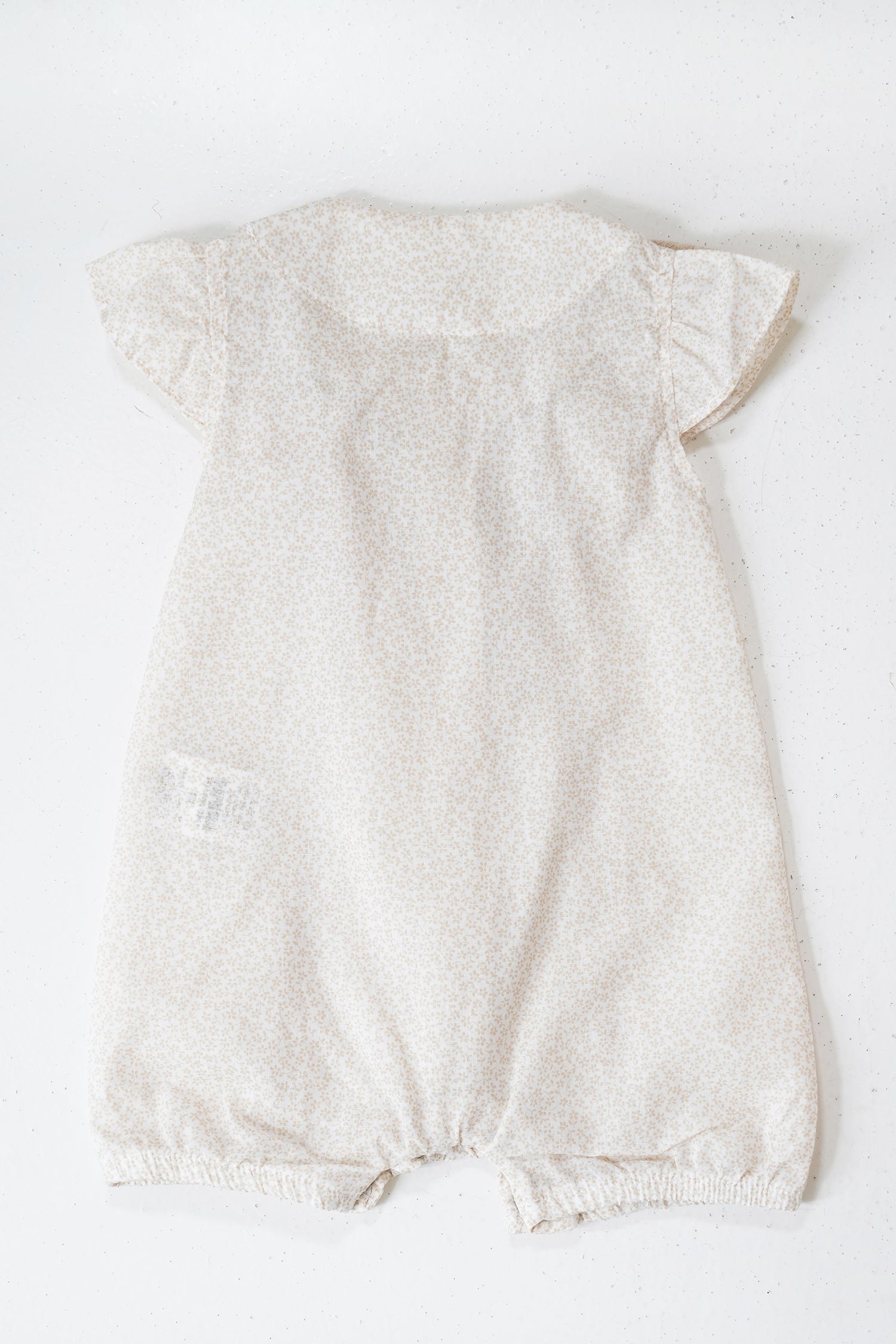 Beige Polly Button Romper