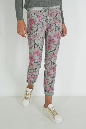 Olive Hibiscus Reversible Jean