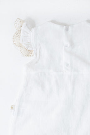 White Charlotte Romper