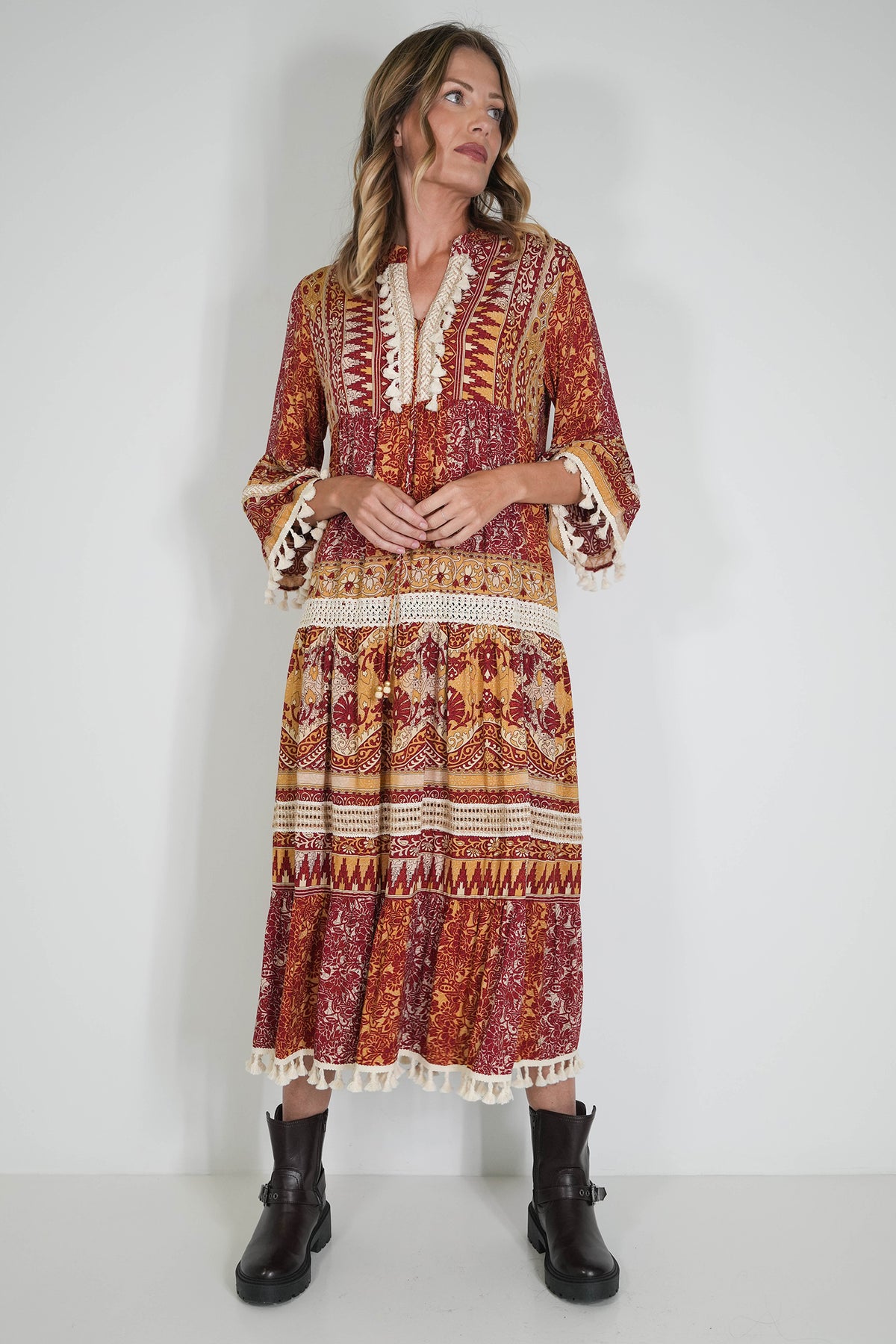 Burgundy Heather Dress