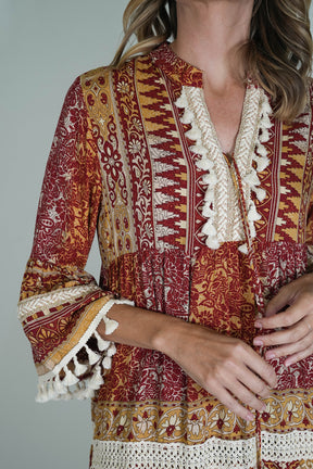 Burgundy Heather Dress