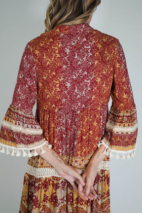 Burgundy Heather Dress