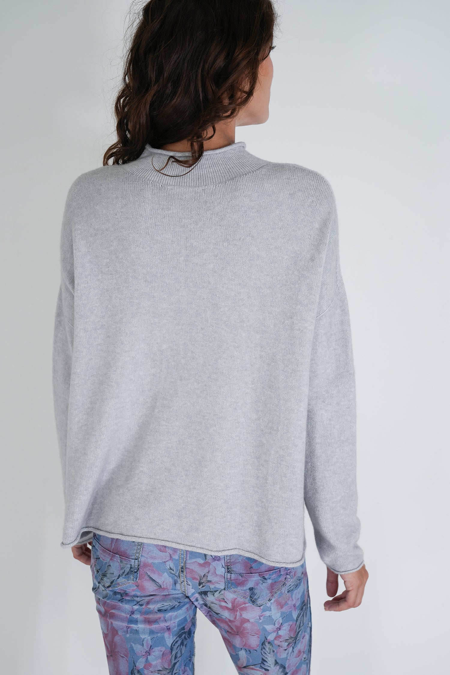 Grey Turtleneck Jumper