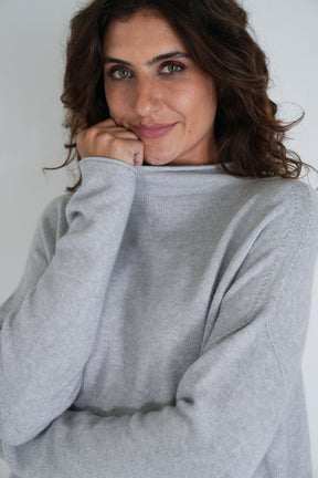 Grey Turtleneck Jumper