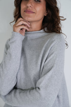 Grey Turtleneck Jumper