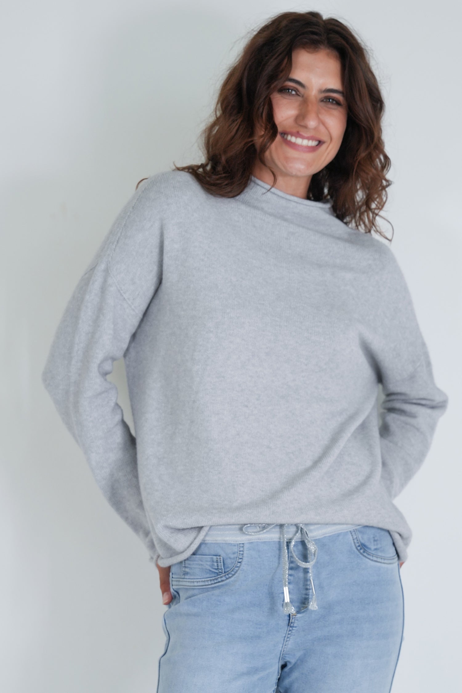 Grey Turtleneck Jumper