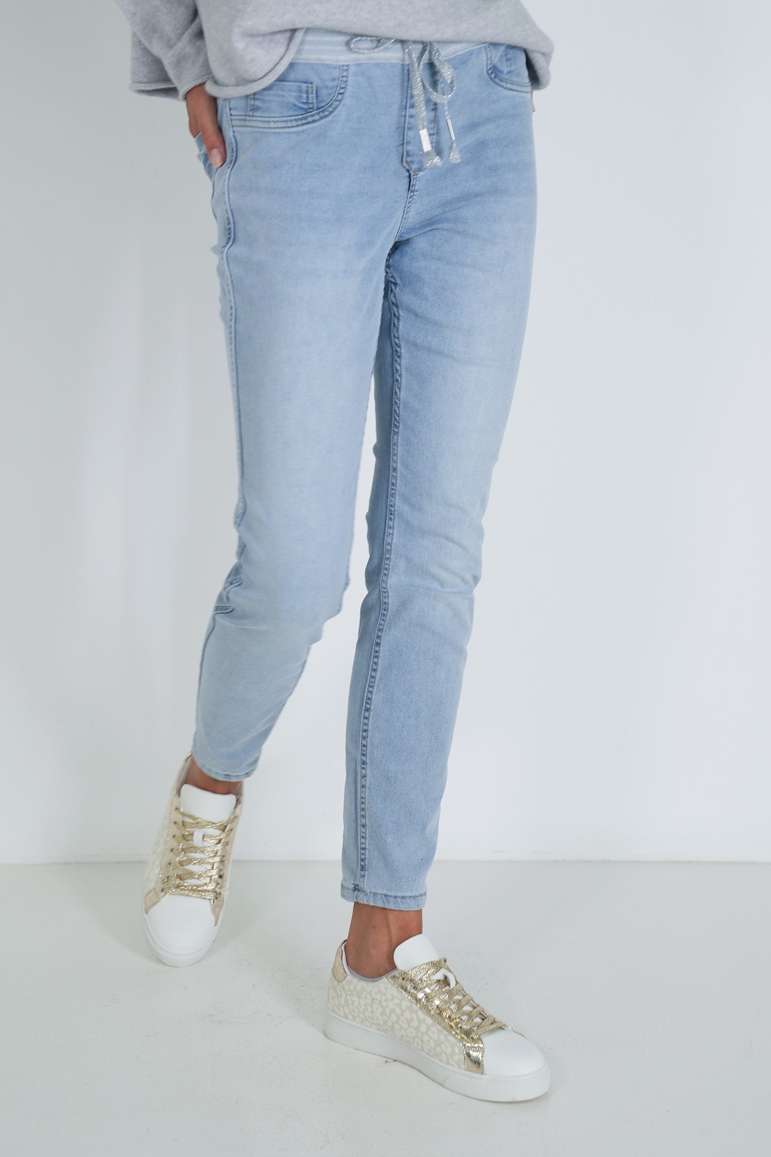 Blue Hibiscus Reversible Jean