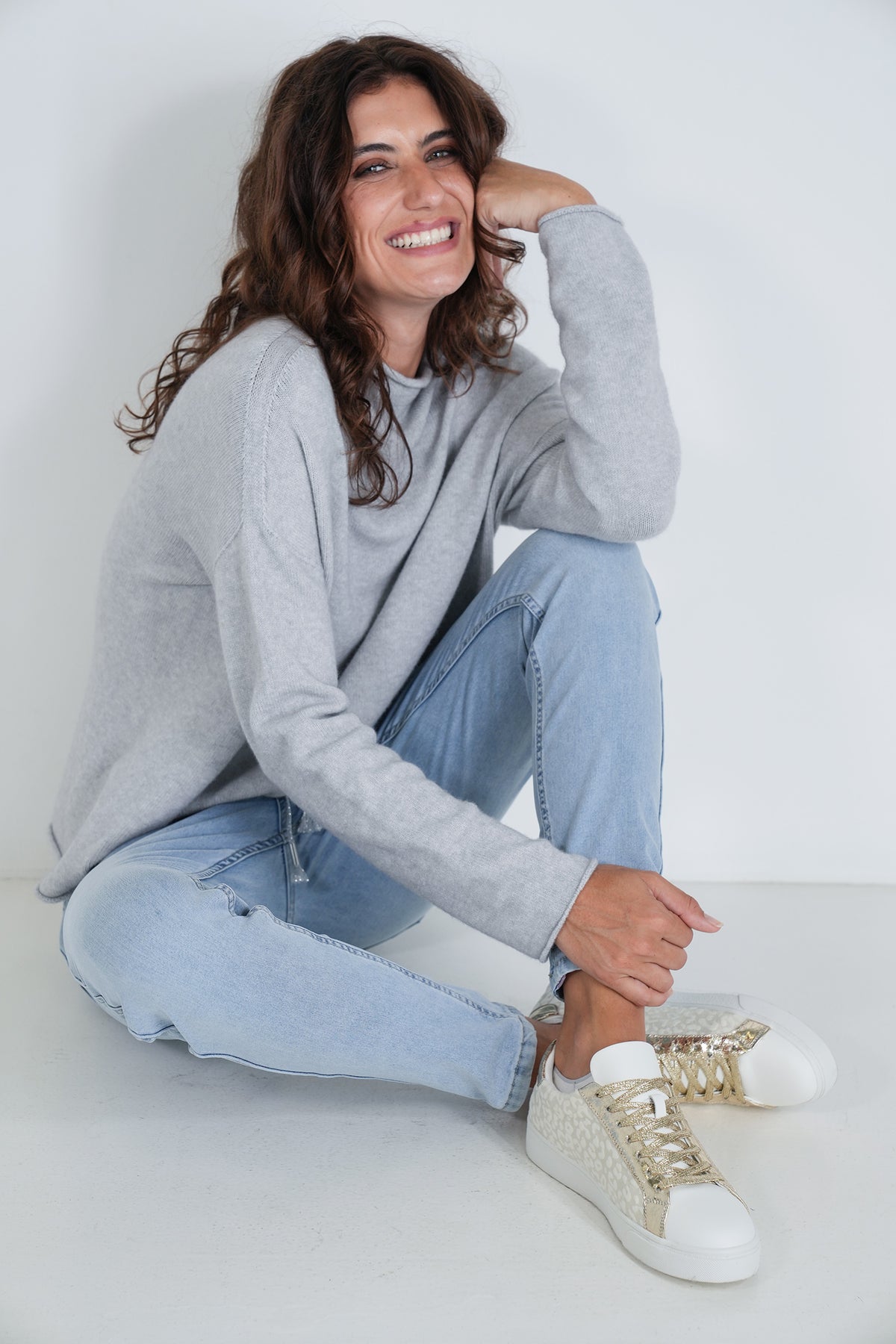 Grey Turtleneck Jumper