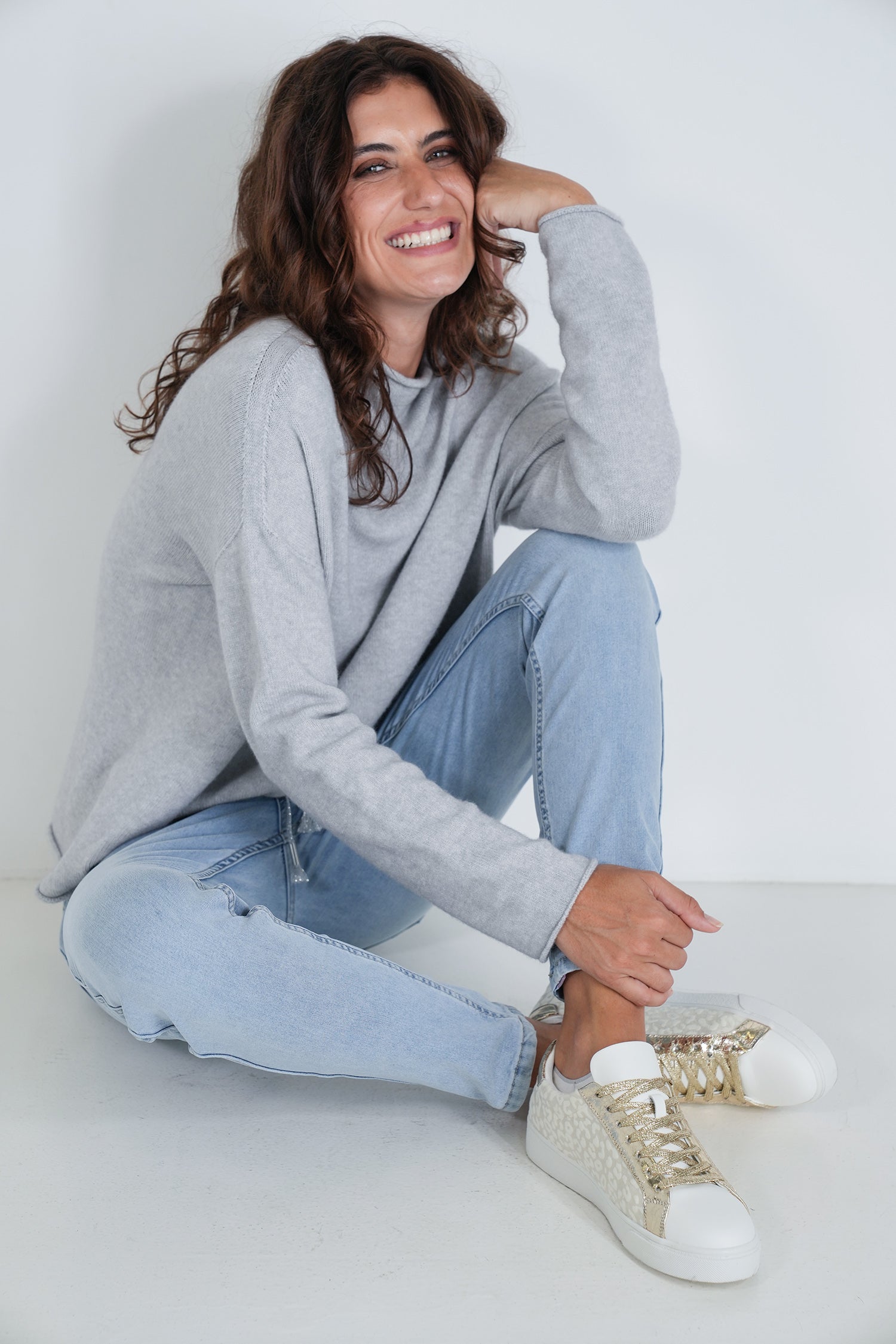 Grey Turtleneck Jumper