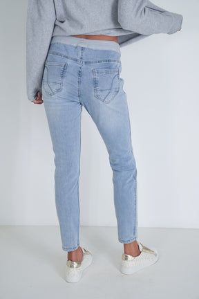 Blue Hibiscus Reversible Jean