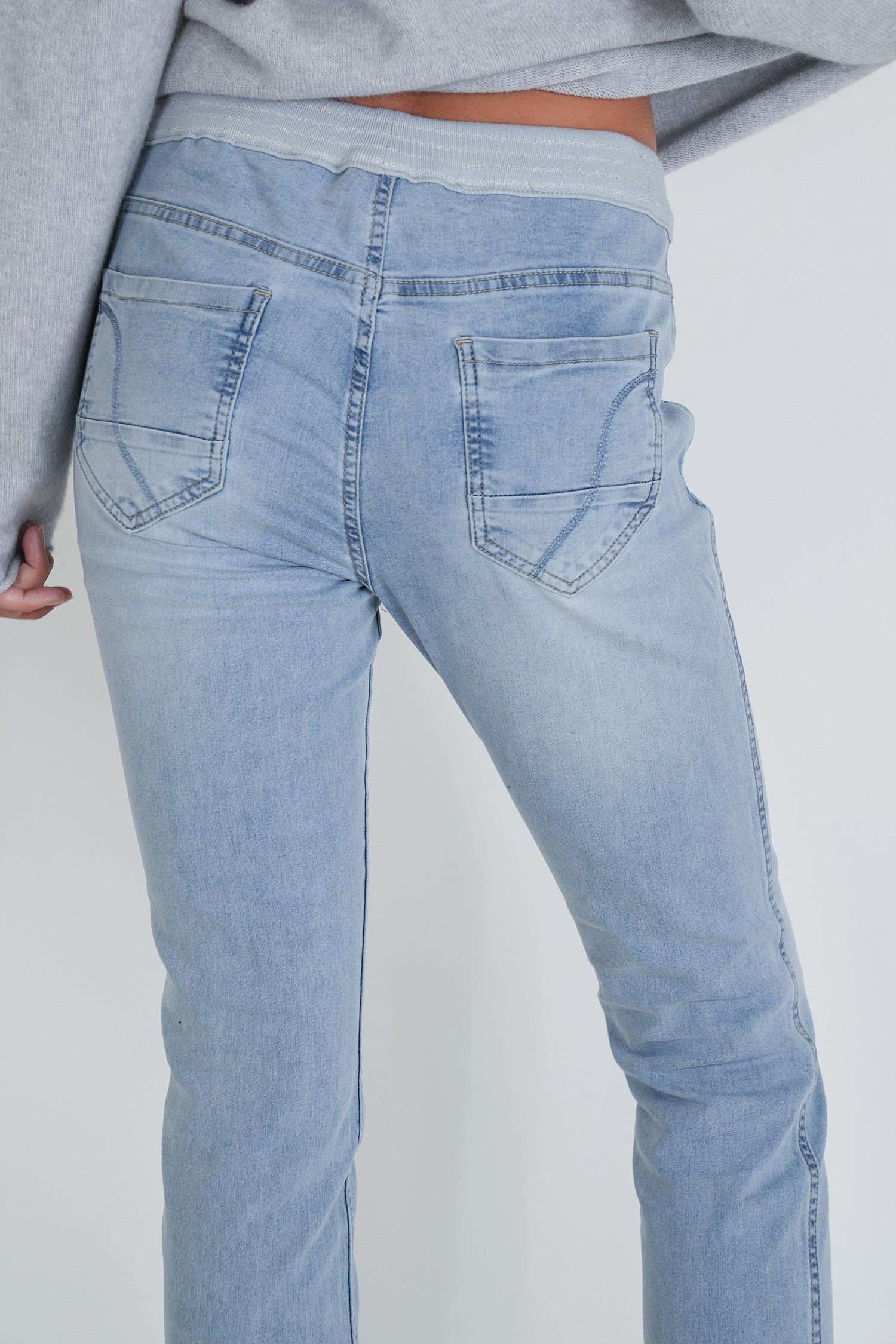 Blue Hibiscus Reversible Jean