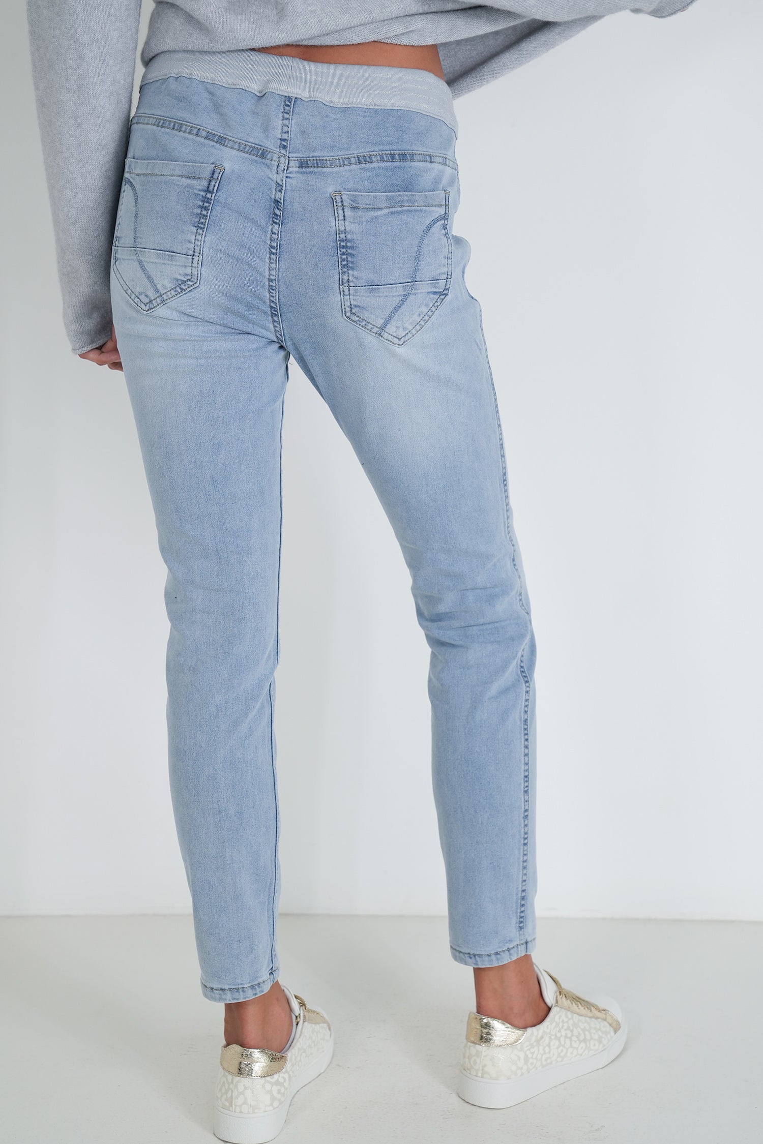 Blue Hibiscus Reversible Jean