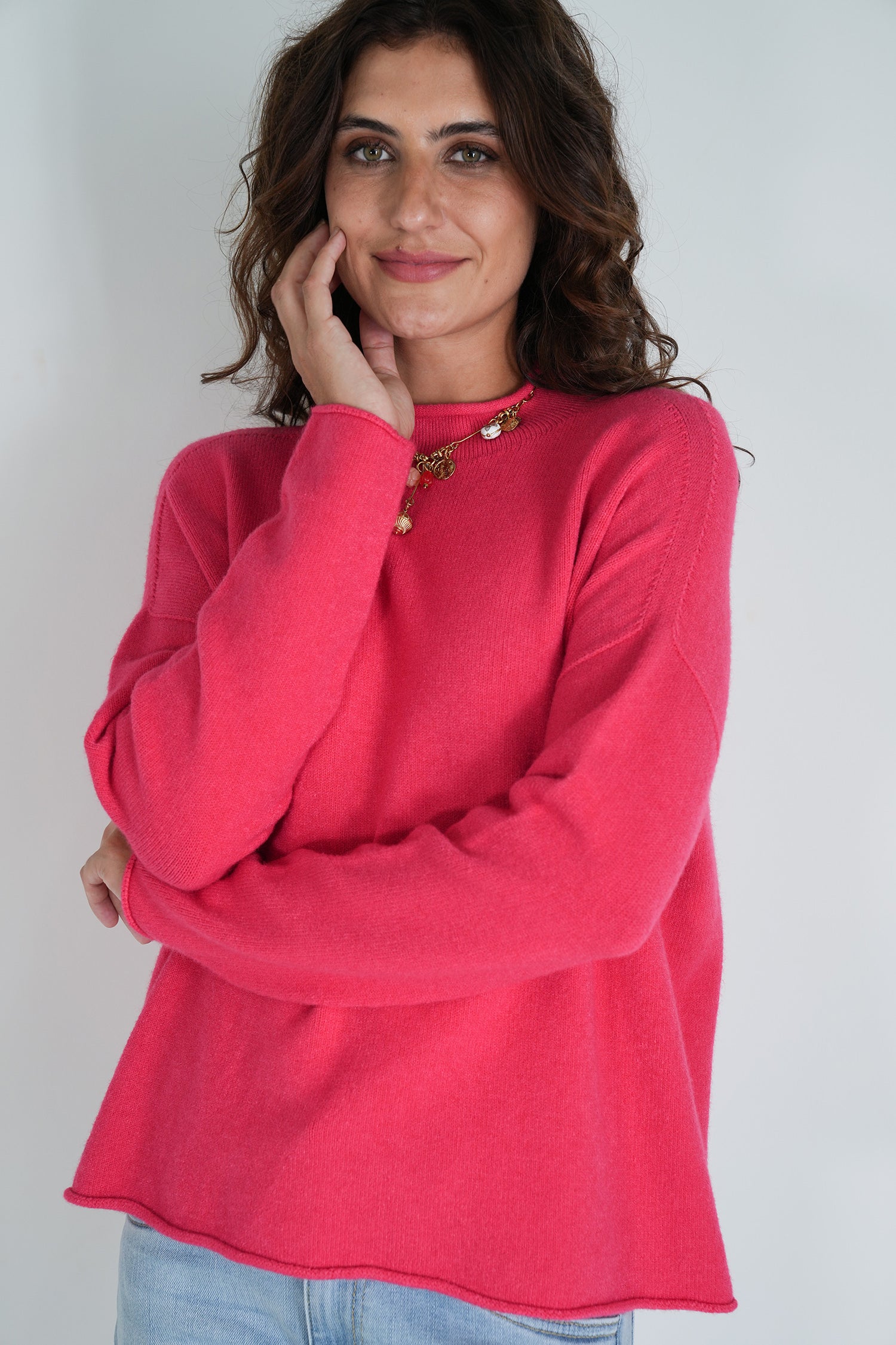 Coral Turtleneck Jumper