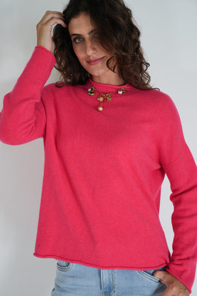 Coral Turtleneck Jumper