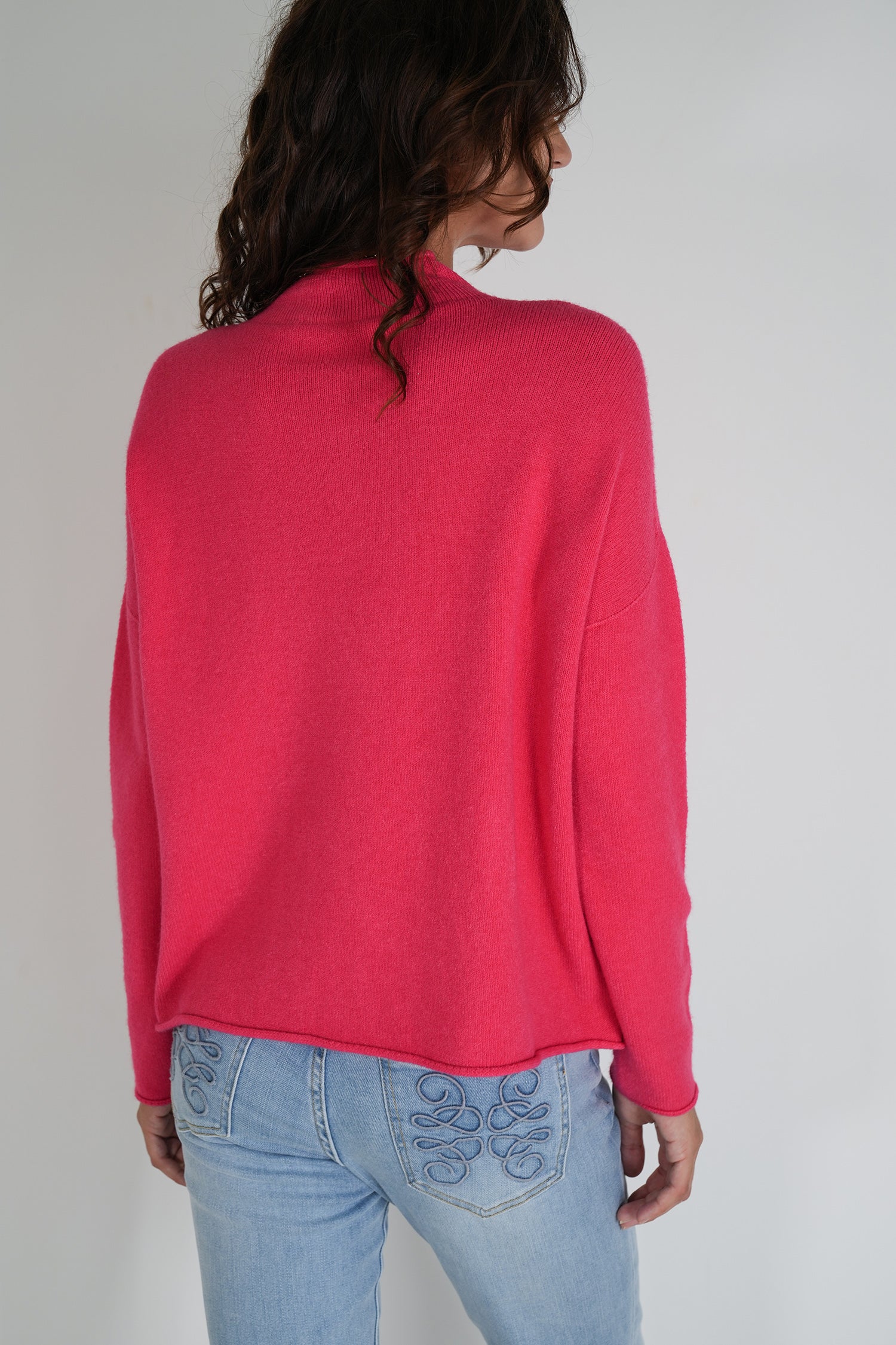 Coral Turtleneck Jumper