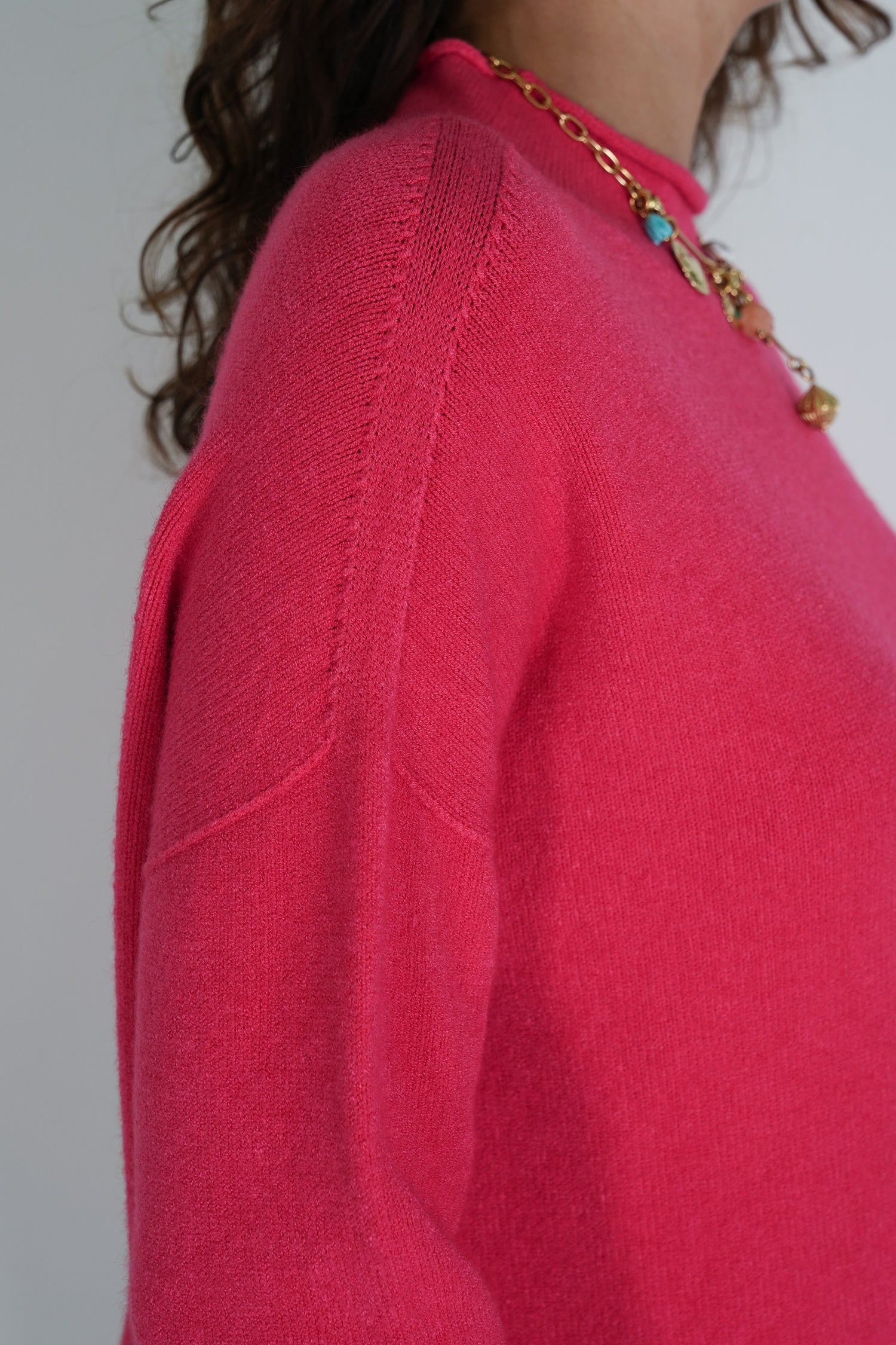Coral Turtleneck Jumper
