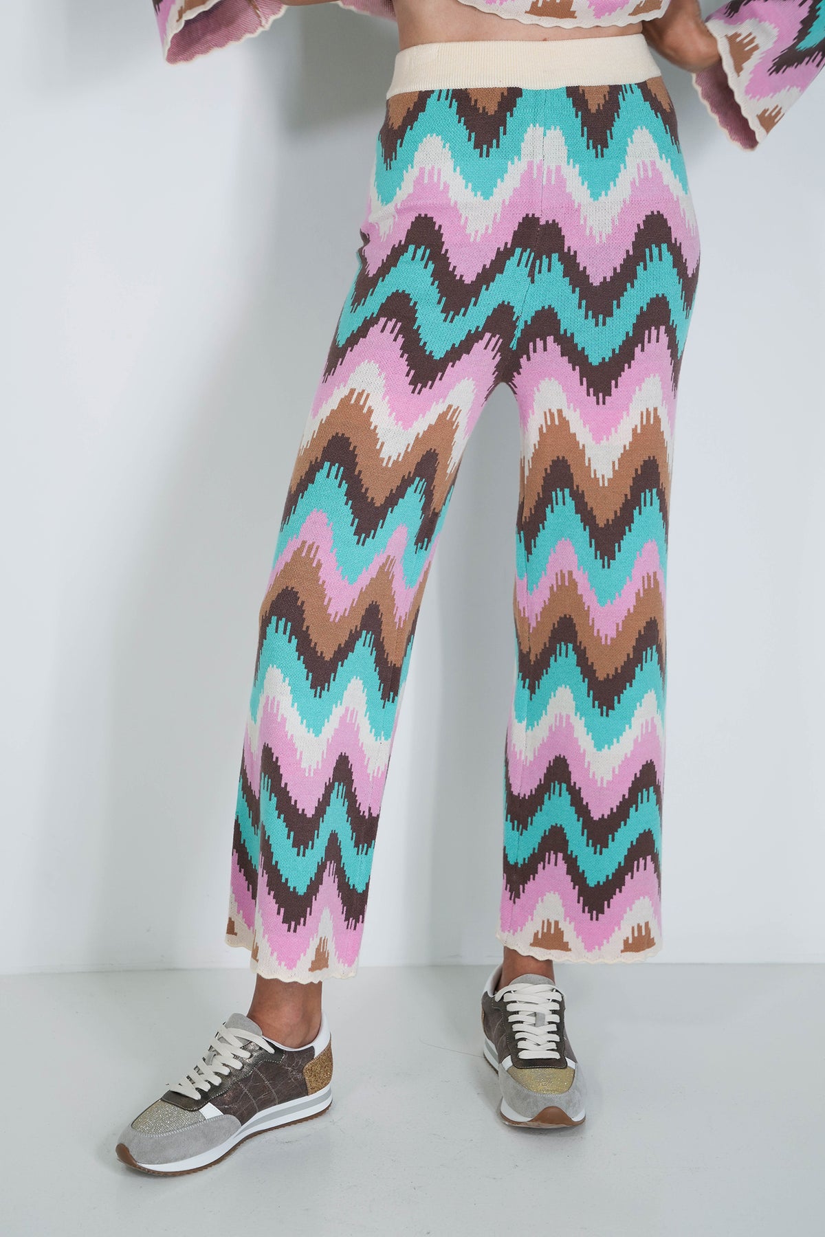 Turquoise Rita Knit Track Pant