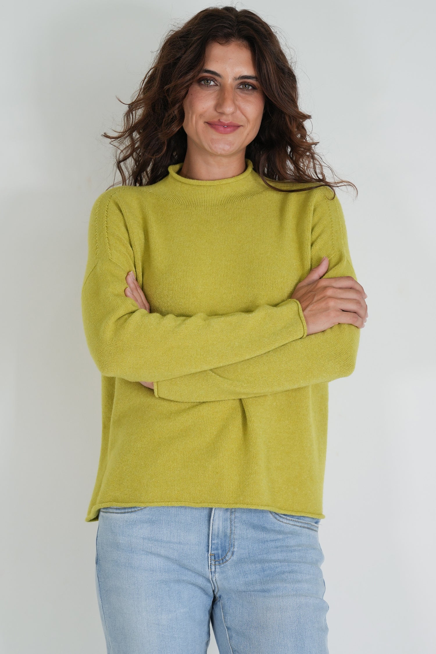 Chartreuse Turtleneck Jumper