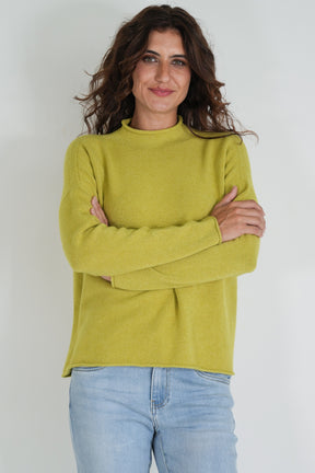 Chartreuse Turtleneck Jumper