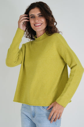 Chartreuse Turtleneck Jumper