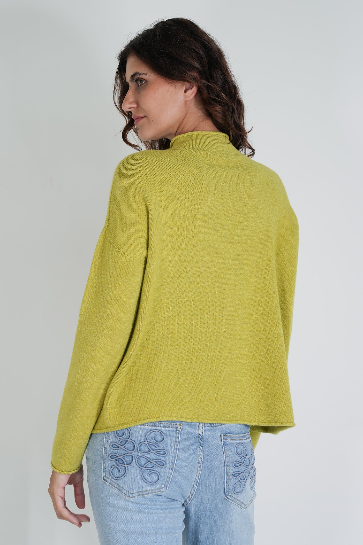 Chartreuse Turtleneck Jumper