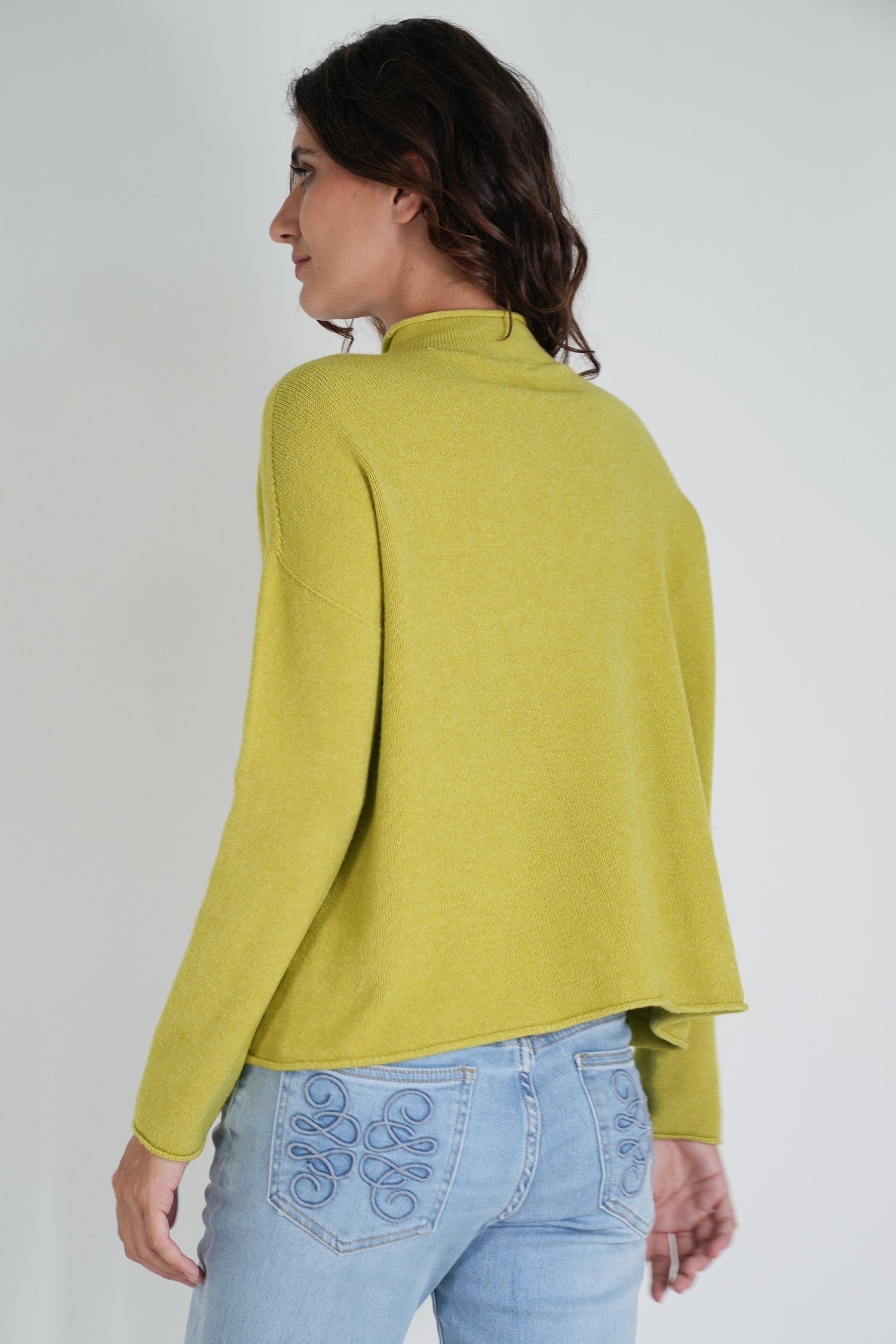Chartreuse Turtleneck Jumper