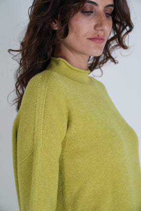 Chartreuse Turtleneck Jumper