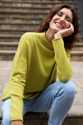 Chartreuse Turtleneck Jumper