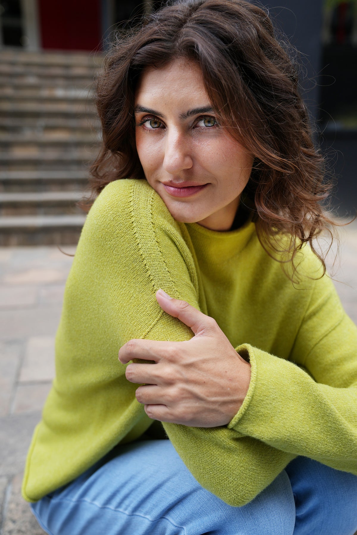 Chartreuse Turtleneck Jumper