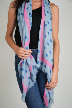 Blue Spotted Scarf