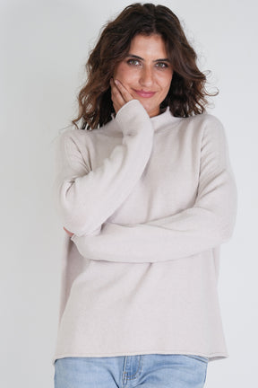 Cream Turtleneck Jumper