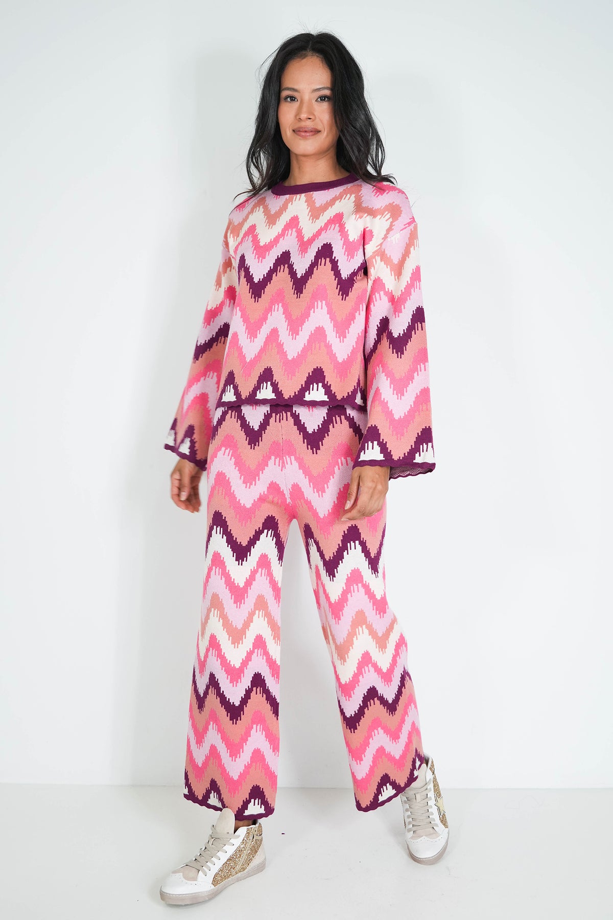 Pink Rita Knit Track Pant