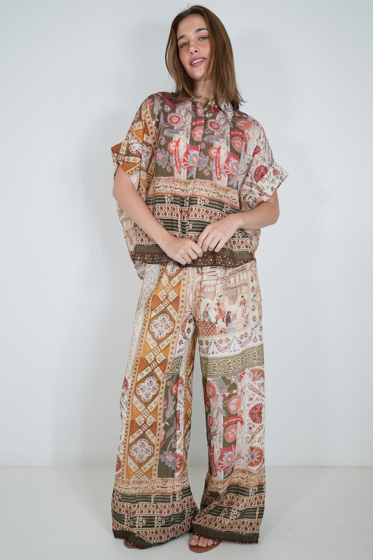 Moroccan Print Blouse