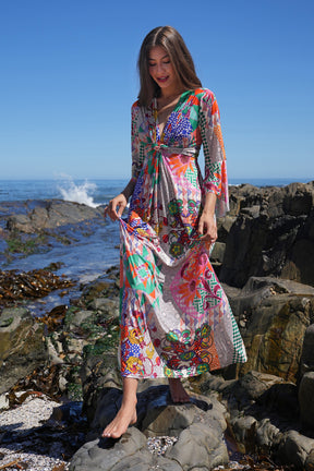 Resort Knot Dress With Sleeves